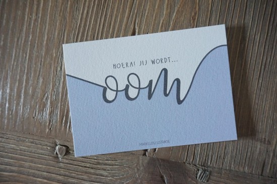hoera jij wordt oom! wenskaart