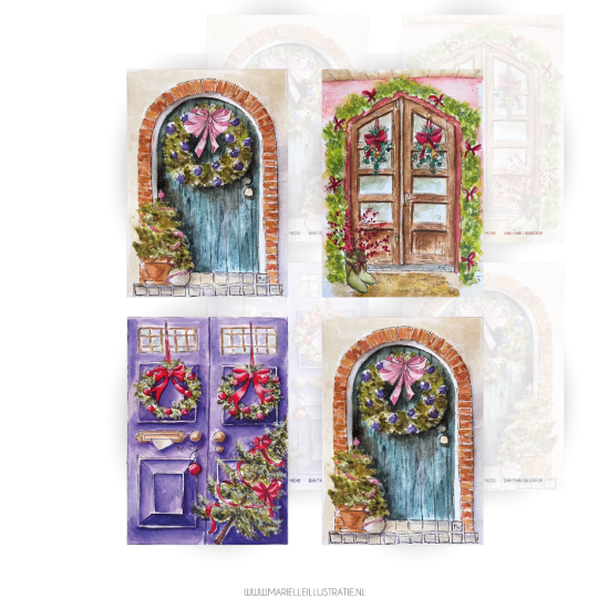 Kaartenset kerst   marielleillustratie 01