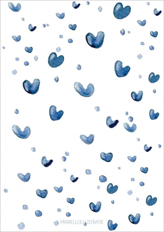 Mi1532 harten wenskaart voorzijde mr