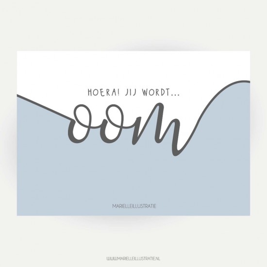 hoera jij wordt oom! wenskaart