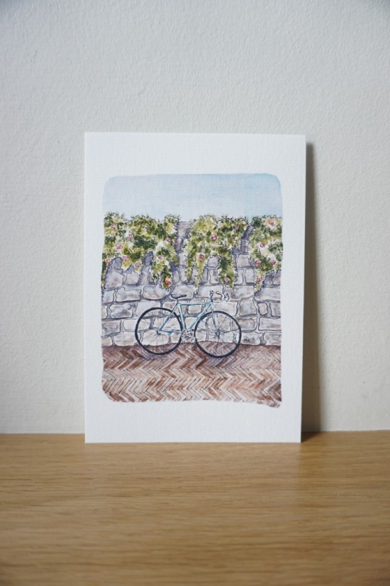 Mi200 fiets wenskaart marielleillustratie 2