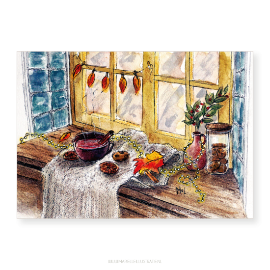Mi296 herfst   kaart 10x15   marielleillustratie 03
