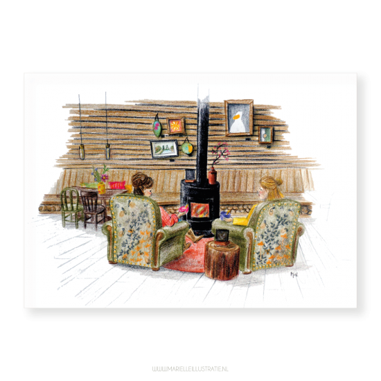 Mi300 vriendinnen   kaart 10x15   marielleillustratie 03