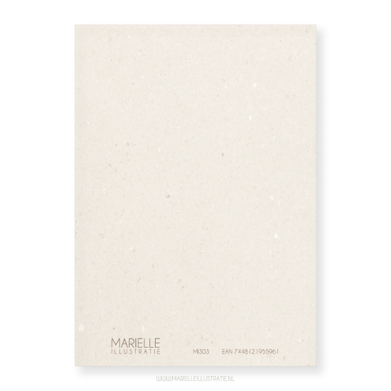 Mi303 eend op bloem   kaart 10x15   marielleillustratie 04