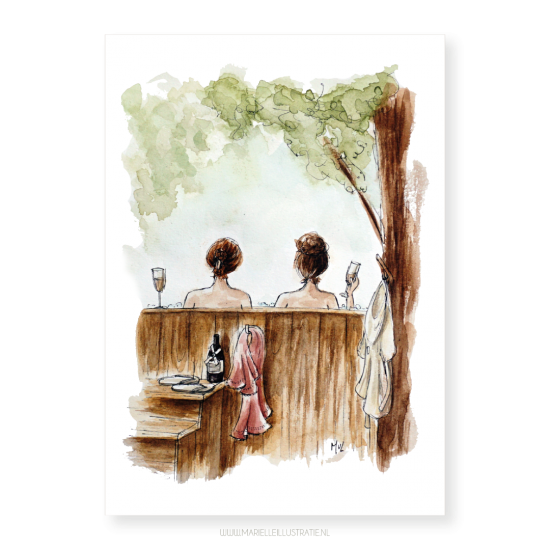 Mi314 jacuzzi   kaart 10x15   marielleillustratie 03