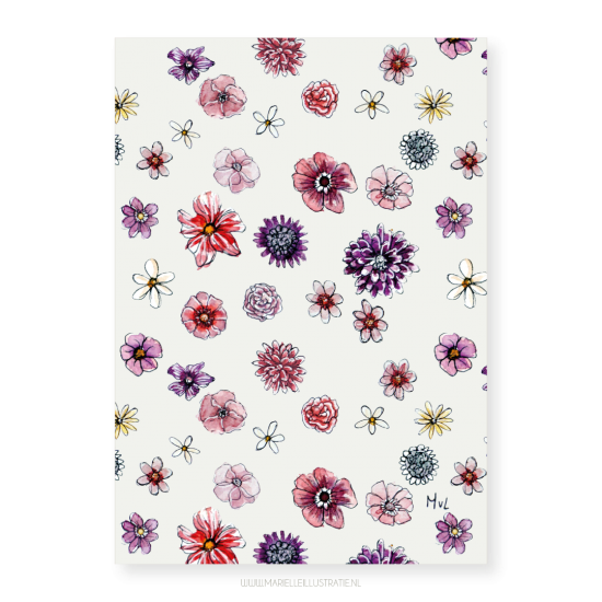 Mi315 bloemen kaart 10x15   marielleillustratie 03