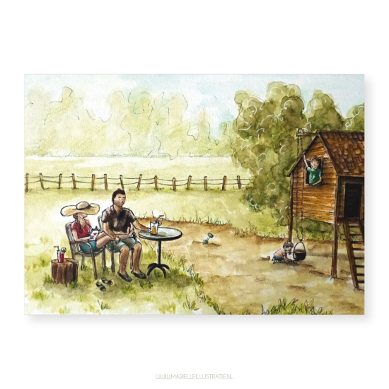 Mi344 ouders en kinderen vakantie   marielleillustratie 03