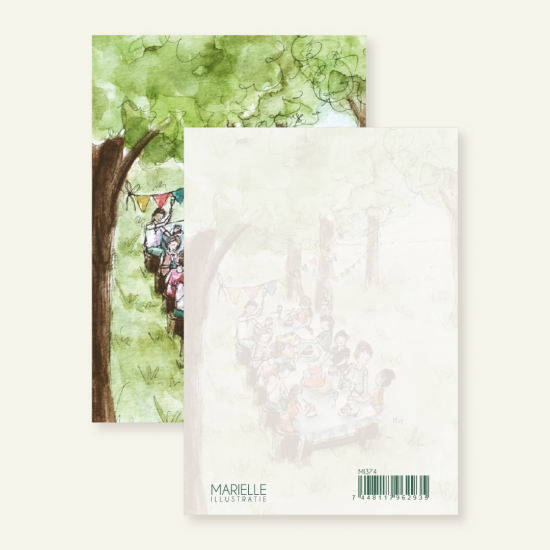 Mi374 vriendengroep aan tafel   marielleillustratie 07