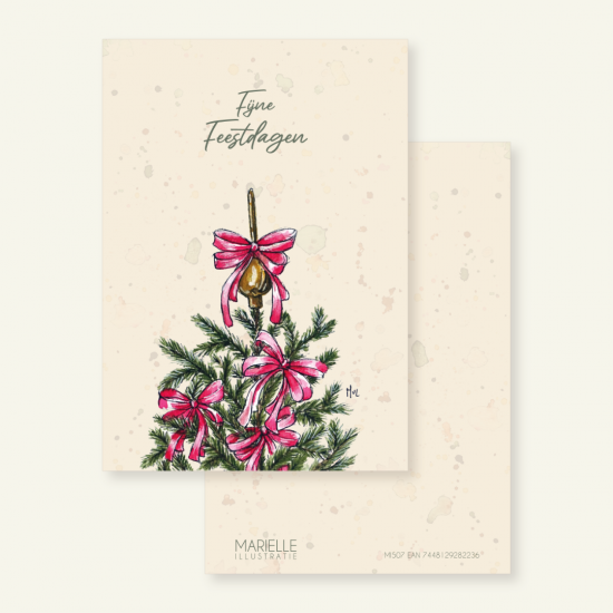 Mi507 kerstboom met strikken   marielleillustratie 07