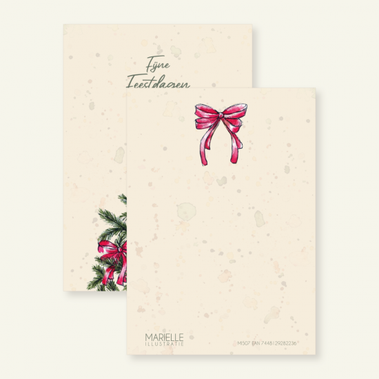 Mi507 kerstboom met strikken   marielleillustratie 08